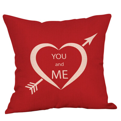 

〖Follure〗Valentines Day Polyester Printed Sofa Car Home Decoration Pillow Case