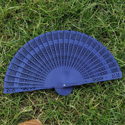 

〖Follure〗Wedding Hand Fragrant Party Carved Bamboo Folding Fan Chinese Style Wooden