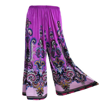 

Womens Pants Bohemia Loose Pants Print Trousers Wide Leg Leggings Casual Pants