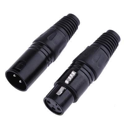 

1 Pair XLR 3 Pin Female JackMale Plug Audio Microphone MIC Audio Connector
