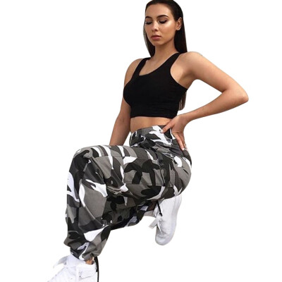 

〖Follure〗Women Sports Camo Cargo Pants Outdoor Casual Camouflage Trousers Jeans