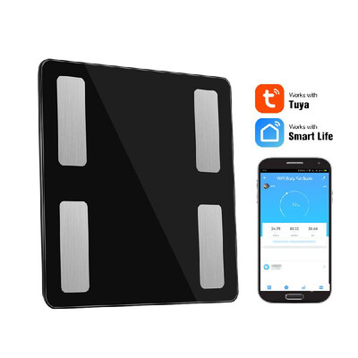 

WIFI Body Fat Scale Smart BMI Scale Bathroom Floor LED Digital 150KG Wireless Weight Scale Body Composition Analyzer for 16 Users