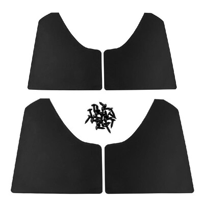 

4Pcs Car Mud Flaps Black Splash Guards Universal Fit with 20Pcs Fastener Rivet Clips