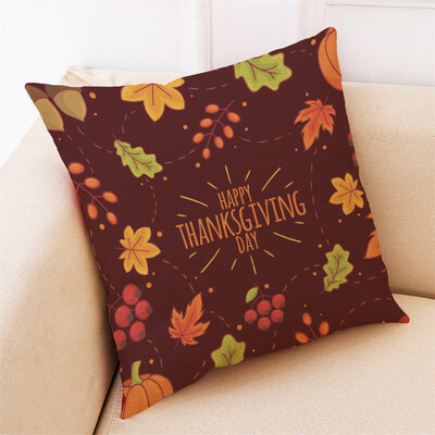 

Tailored Thanksgiving Gifts Pillowcase Happy Fall Pillow Cover Home Decoration 18x18Inch