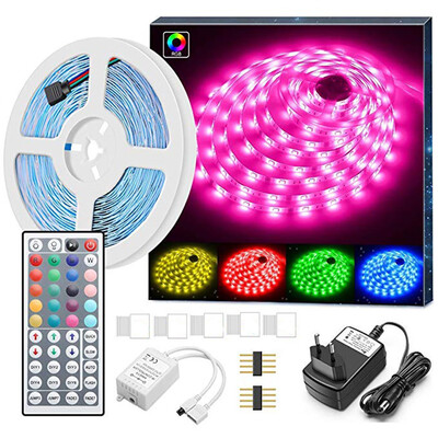 

〖Follure〗5M 5050 RGB Multi-Color LED Light With Non-Waterproof With Remote Control