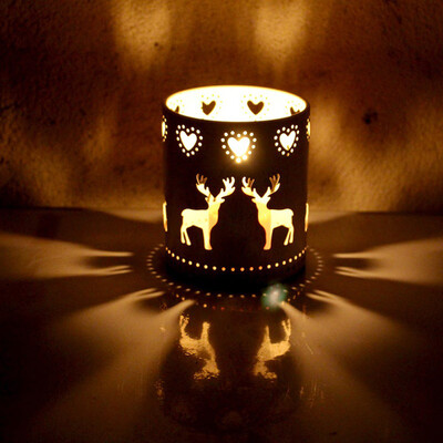 

〖Follure〗Xms Hollow Candle Holder Candlestick Creative Christmas Decor Party Decoration