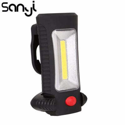 

SANYI Portable COB LED Magnetic Folding Hook Working Inspection Light Flashlight Torch Lantern Lamp Use 3xAAA Battery
