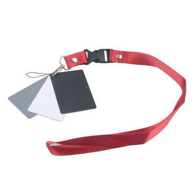 

Digital Camera 3in1 Pocket-Size White Black Grey Balance Cards Neck Strap