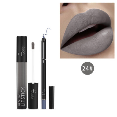 

Long Lasting Matte Liquid Lipstick Lip Liner Women Beauty Makeup Cosmetic Set