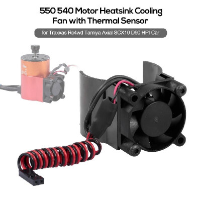 

RC Car Motor Heatsink 550 540 Motor Cooling Fan with Thermal Sensor CNC Aluminum Alloy Heatsink for Traxxas Hsp Redcat Rc4wd Tamiy