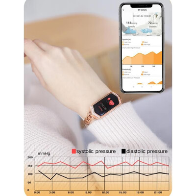 

B78 Women Heart Rate Blood Pressure Monitor IP67 Waterproof Smart Bracelet
