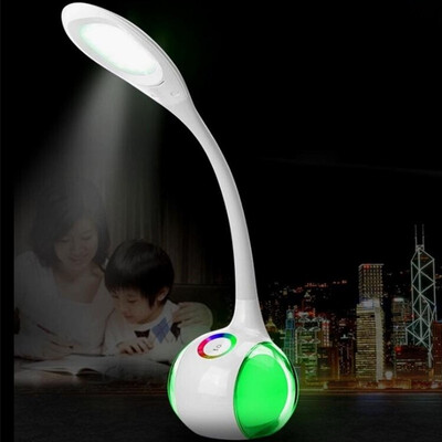 

Smart touch Bluetooth speaker learning light desktop colorful eye Colorful lights protection table lamp wireless audio FM radio