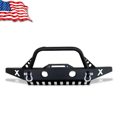 

Front Bumper with Built-in LED Lights&For Jeep Wrangler 07-18 JK Unlimited