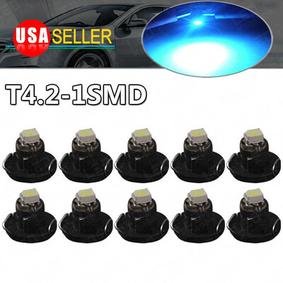 

10x Ice Blue T4T42 Neo Wedge LED Cluster Instrument Dash Interior lights Bulb