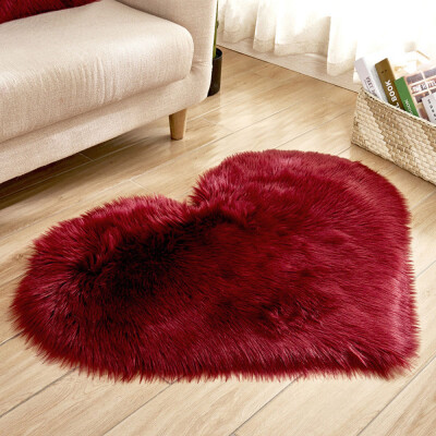 

Gobestart Wool Imitation Sheepskin Rugs Faux Fur Non Slip Bedroom Shaggy Carpet Mats