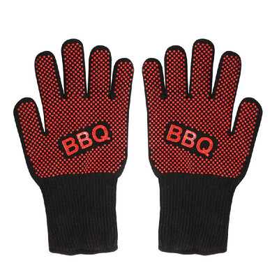 

1 Pair Heat Resistant Gloves Oven Pot Holders Gloves Non-Slip Cut Resistant Kitchen Baking Cook Gloves Avoid Scald Accident