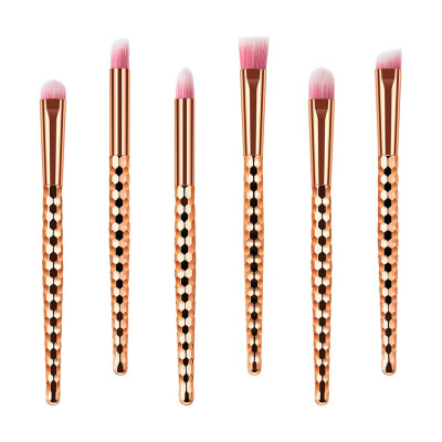 

〖Follure〗6 Pcs Makeup Brushes With Honeycomb Rose Gold Eye Makeup Brush Set