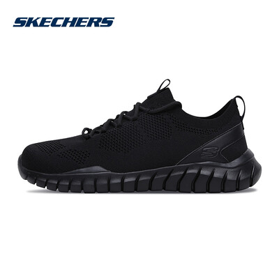 

Skechers sports shoes mens straps one foot cover low to help 52820-BBK all black 40