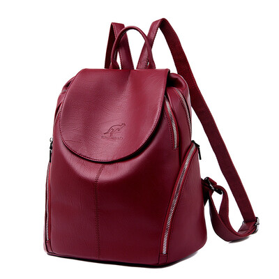 

Fashion simple shoulder bag ladies 2019 new soft leather outdoor backpack