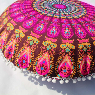 

Siaonvr Indian Mandala Pillows Round Bohemian Home Cushion Pillows Cover Case Cushions