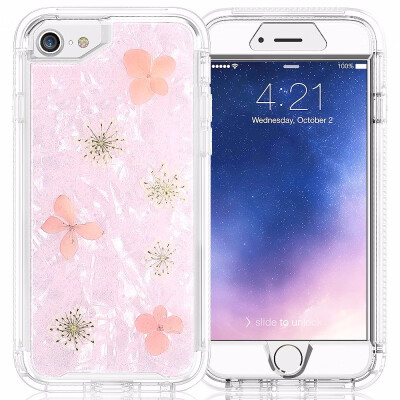 

Shells of dried flowers Case for iPhone 8 76Full Body Protection Bumper Rugged Non-Slip Shockproof Protective Clear Case