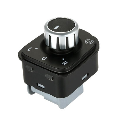 

Car Side View Mirror Rear View Mirror Switch Adjust Plating Control Knob with Heat for VW Golf 5SagitarGTI