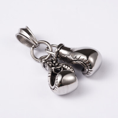 

304 Stainless Steel Pendants Boxing Gloves Gym Charms Antique Silver 31x16x14mm Hole 135x8mm