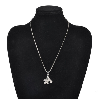 

Geometry Puzzle Pendant English Letters Necklace Necklace Fashion Couple Friendship Silver Color Pendant Necklace