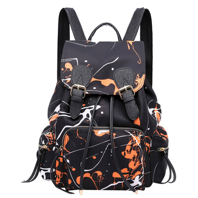 

Tailored Soft Leather Casual Fashion Women Nylon Graffiti Handbags Backpack Shoulder Bag
