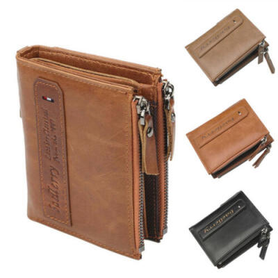 

Mens Leather Bifold ID Card Holder Purse Wallet Billfold Handbag Slim Clutch