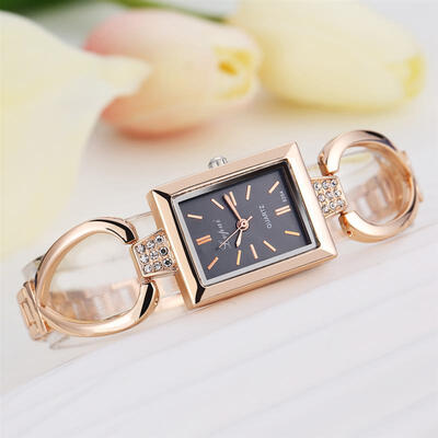 

Fashion Women Rectangle Watch Luxury Stainless Steel Quartz Wristwatch Elegant Business Watches Silver Bracelet Clock