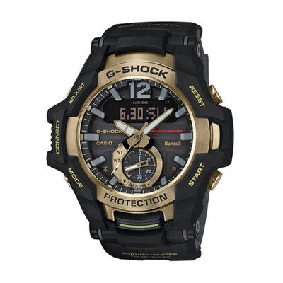 

Casio G-Shock GR-B100GB-1A GRAVITYMASTER Bluetooth Watch Tough Solar Wristwatch - Black Gold