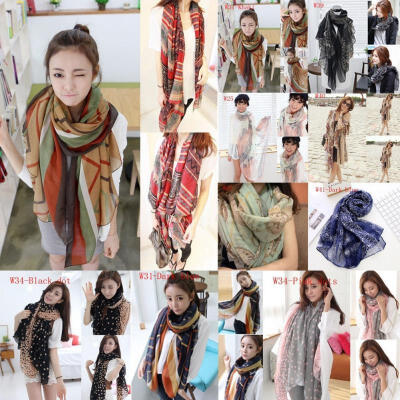 

Women Fashion Floral Long Scarf Neck Wrap Lady Beach Shawl Large Soft Stole Scarves