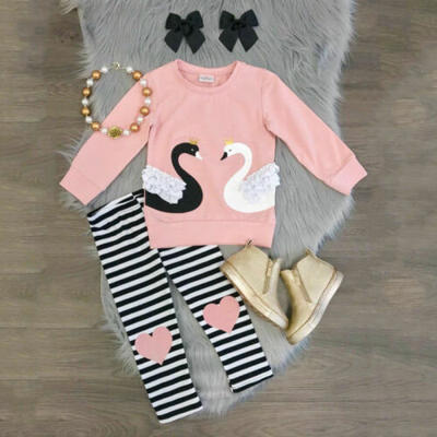 

2PCS Toddler Newborn Baby Girl Tops T-shirt Sweatshirt Long Pants Winter Outfits