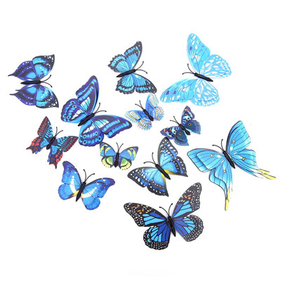 

12pcs 3D PVC Wall Stickers Butterflies Fridge Poster Wall Kids Room Decor