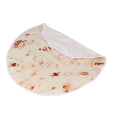

Greensen Tortilla-shape Blanket Burrito-shape Woollen Blanket Corn Pancake 3D Printing Blanket 6060cm