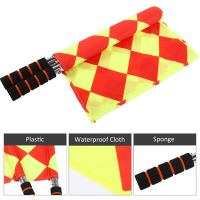

Greensen 2PcsBag Soccer Football Referee Sport Match Linesman Flag with Storage Bag