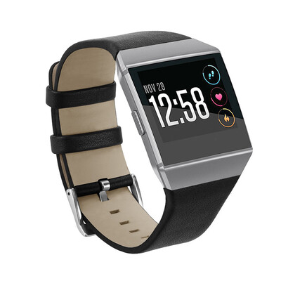 

〖Follure〗For Fitbit Ionic Band Leather Accessory Band Bracelet Watchband BK