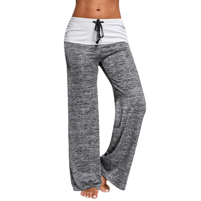 

Foldover Heather Wide Leg Pants