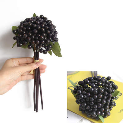 

Lifelike Berry Bean Foam Flowers Home Decor Small Fake Flowers Fruit Branch Decoration Accessories Faux Plant
