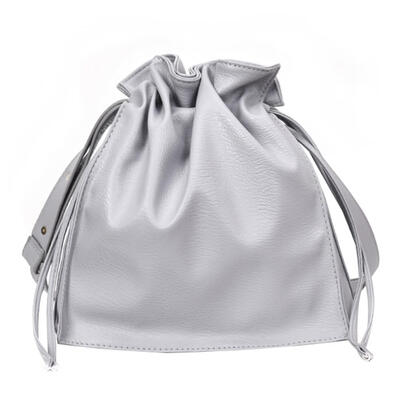 

Large Capacity Women Drawstring Shoulder Bags PU Leather Messenger Bucket