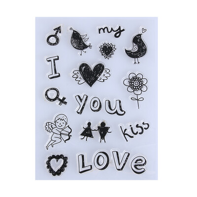 

Transparent Clear Stamp DIY Silicone Seals Scrapbooking Card 61