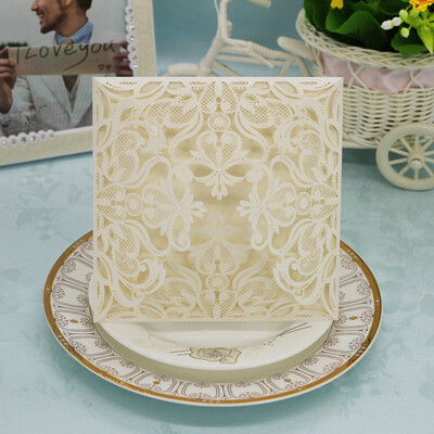 

〖Follure〗20 Pcs Delicate Carved Romantic Wedding Party Invitation Card Envelope A