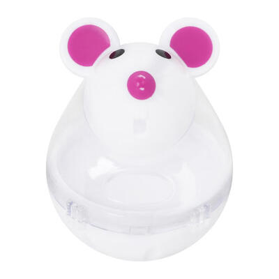 

Pet Puppy Tumbler Feeder Feeding Leakage Food Ball Mice Shape Plastic Toy