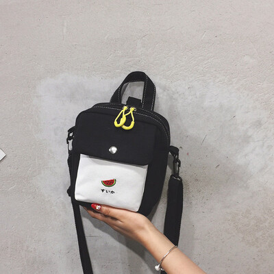 

Tailored Women Fun Cute Fruit Messenger Bag Girl Student Canvas Backpack Shoulder Bag