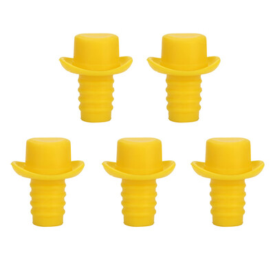 

Toponeto 5Pcs Hat Silicone Vacuum Bottle Stoper Liquor Outlet Wine Stop Bottle