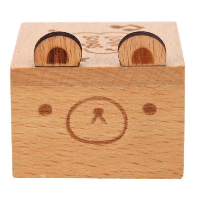 

Cartoon Animal Exquisite Wooden Hand Cranked Music Box Home Crafts Gifts