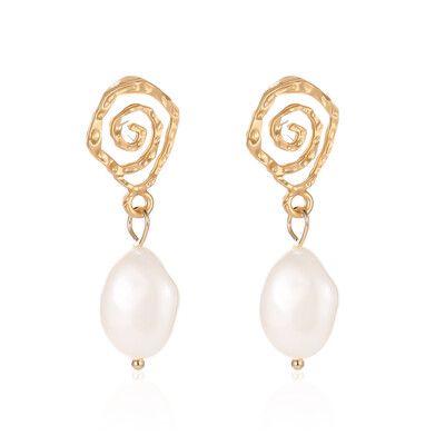 

Vintage Irregular Geometric Pearl Earrings For Women Jewelry Accessories