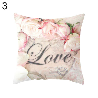 

Country Rose Square Throw Pillow Protector Case Cushion Cover Bedding Articles