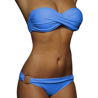 

Summer Women Sexy Underwire Swimwear Bikini Strapless Bikini Bathing Beach Hot